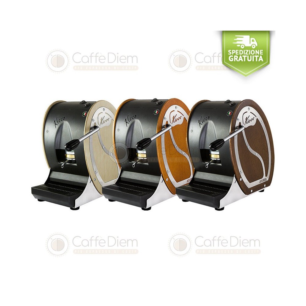 AROMA KICCO KIKKO MACCHINA CAFFE  LEGNO ACERO MOGANO CILIEGIO