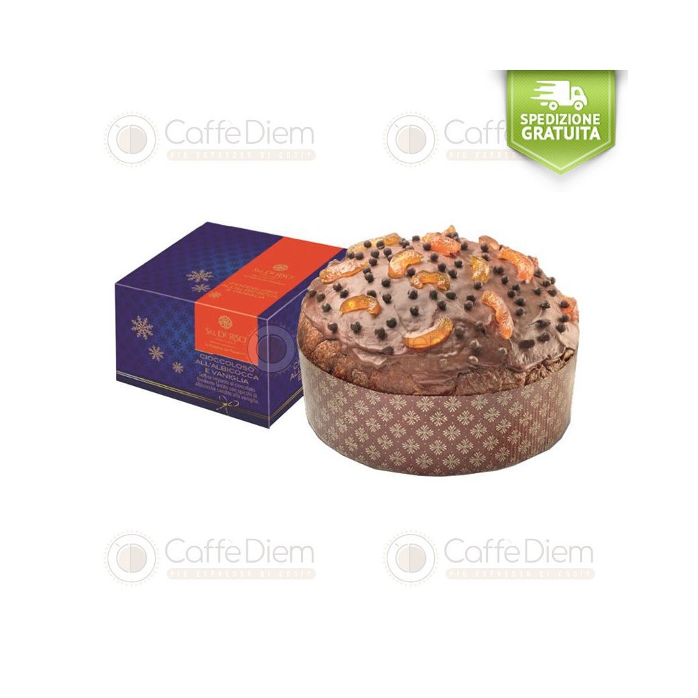 Panettone Sal De Riso Cioccoloso all'Albicocca e Vaniglia 1 Chilo