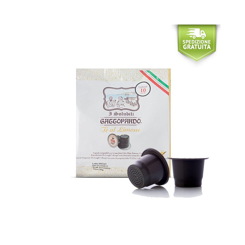 Capsules Nespresso Toda Gattopardo LEMON TEA