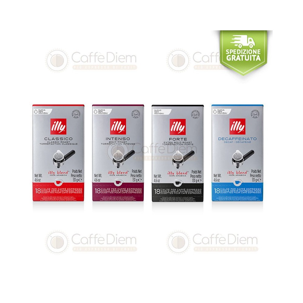 KIT DEGUSTAZIONE ASSAGGIO Cialde caffè illy 108