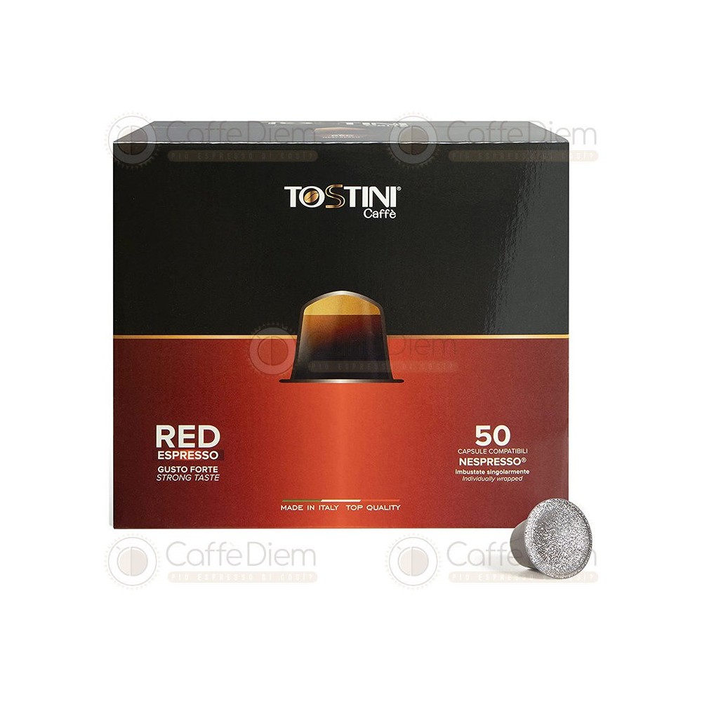 100 Capsule Nespresso Tostini Caffe Miscela Red