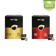 OFFERTA 300 Cialde Caffè TOSTINI Miscela RED + BLACK 8 grammi