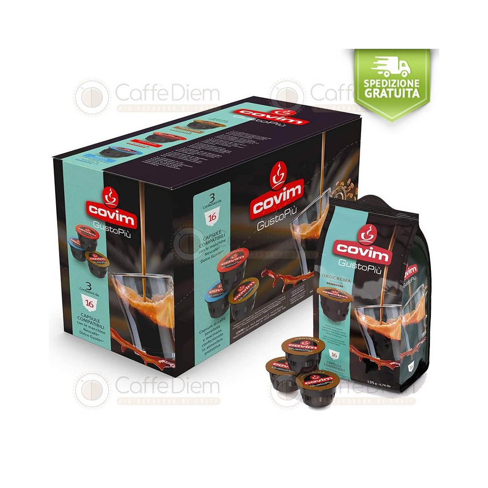 Covim caffè 288 capsule compatibili Nescafè Dolce Gusto Orocrema