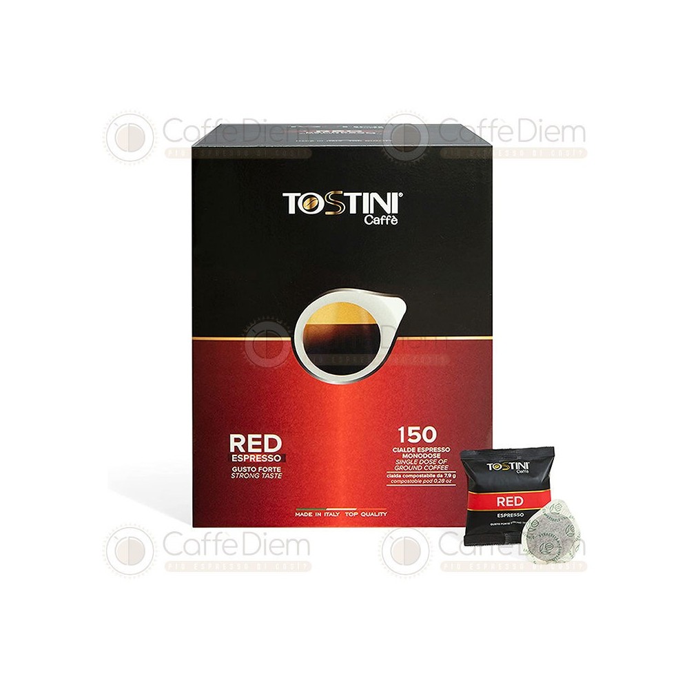 300 Cialde Caffè TOSTINI Miscela RED 8 grammi