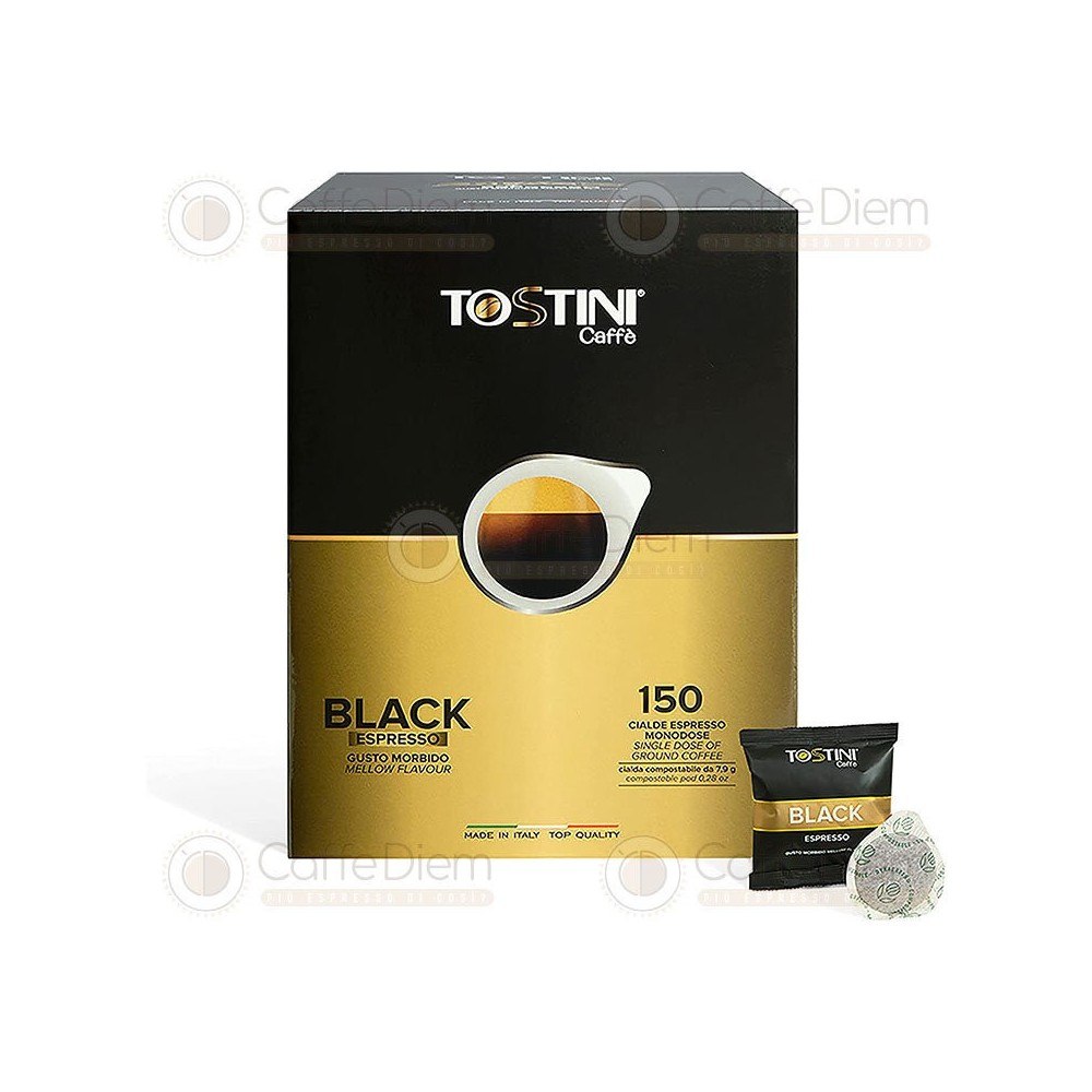 600 Coffee Pods Caffè Tostini BLACK 8 Grams
