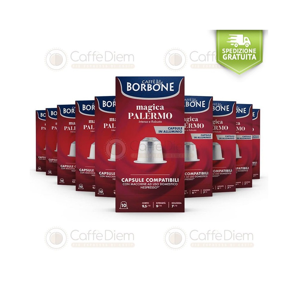 Capsule Caffè Borbone Compatibili Nespresso Alluminio PALERMO