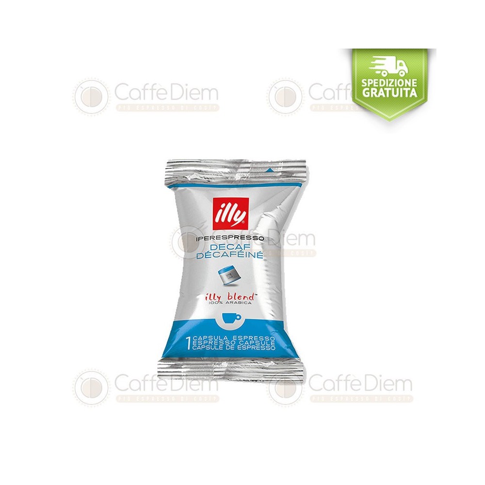 illy iperespresso 100 Coffee Capsules Decaffeinated in FLOWPACK