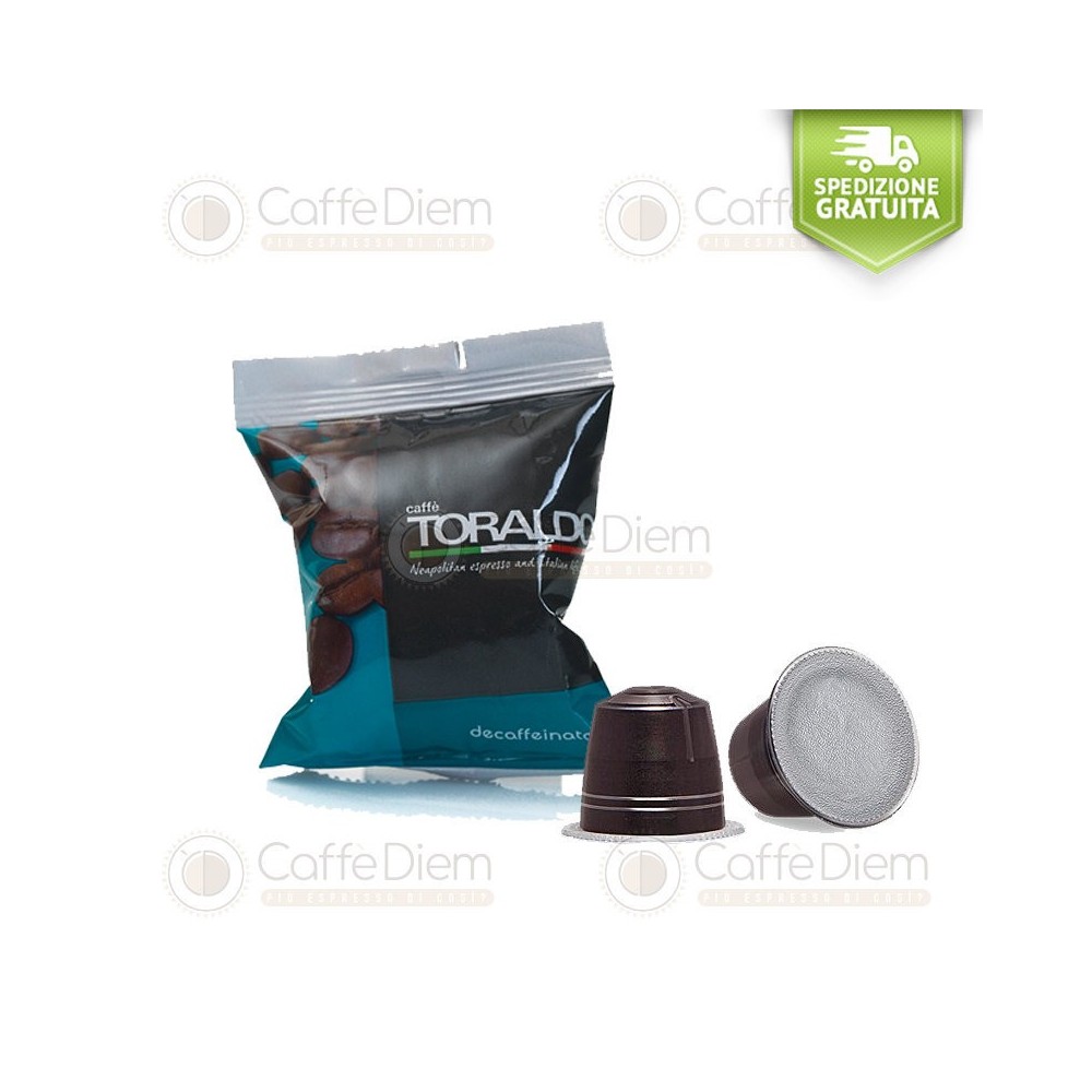 TORALDO nespresso COMPATIBILI DECAFFEINATO SENZA CAFFEINA